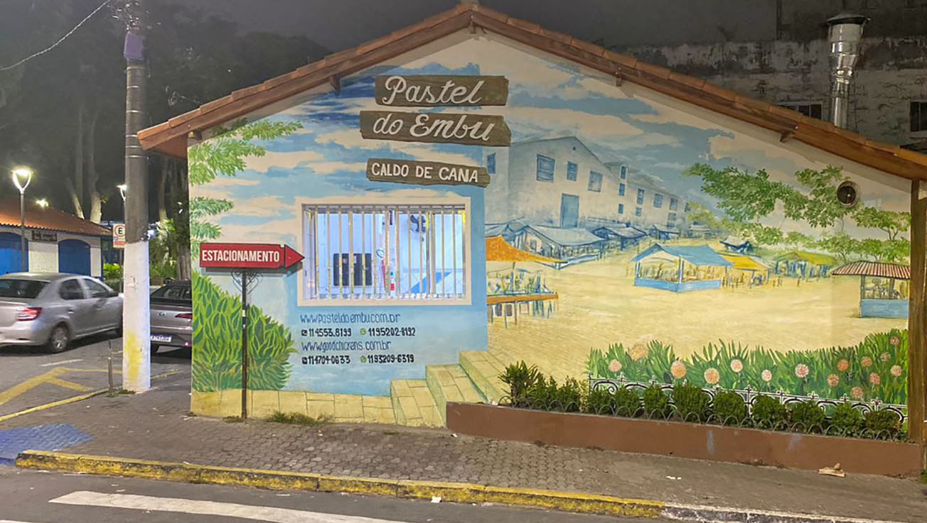 Vista da Pastelaria , após a revitalização com pintura artistíca